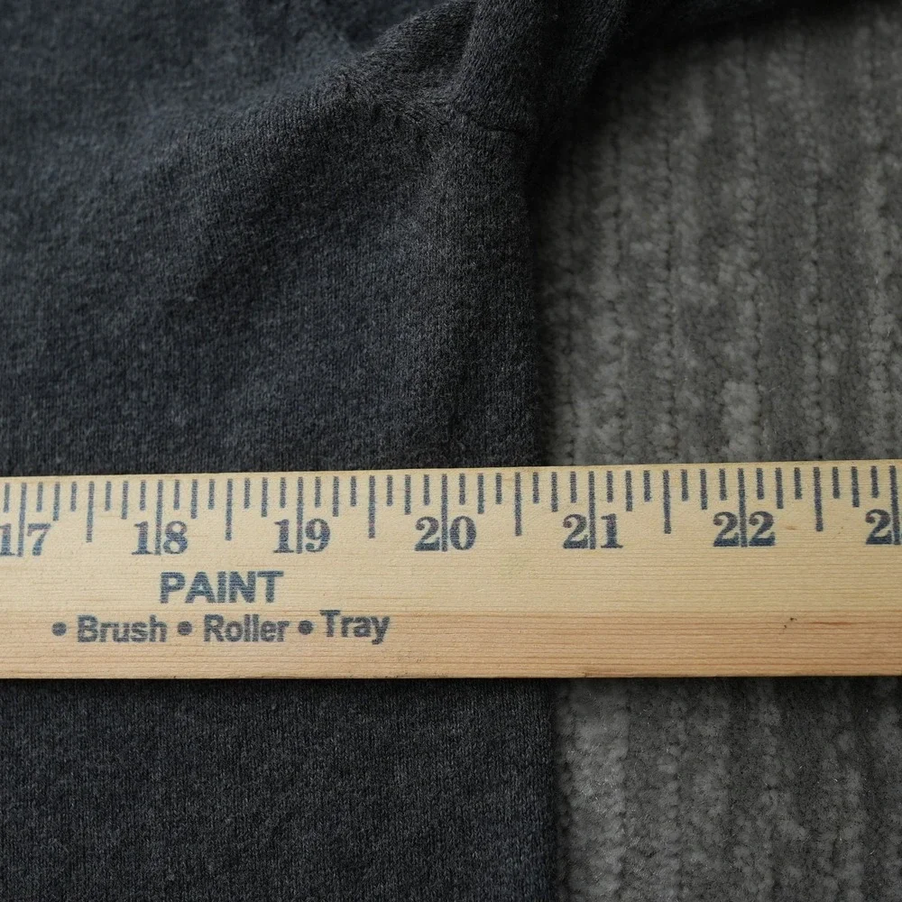 Claiborne Sweater Men V Neck Cashmere Cotton‎ Gray Long Sleeve Solid Large